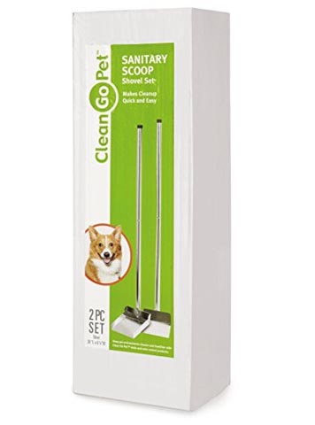 clean go pet rake-style sanitary dog poop scoop set
